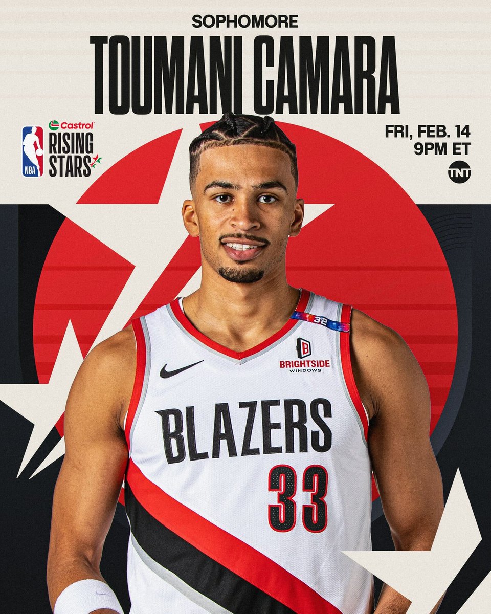 Portland Trail Blazers sophomore Toumani Camara named replacement for the 2025 #CastrolRisingStars.