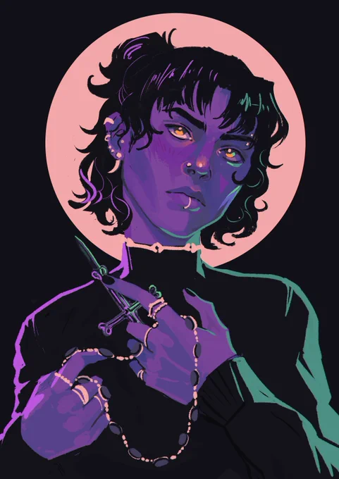 oh hey also. harrow and her rosary-knife from last month