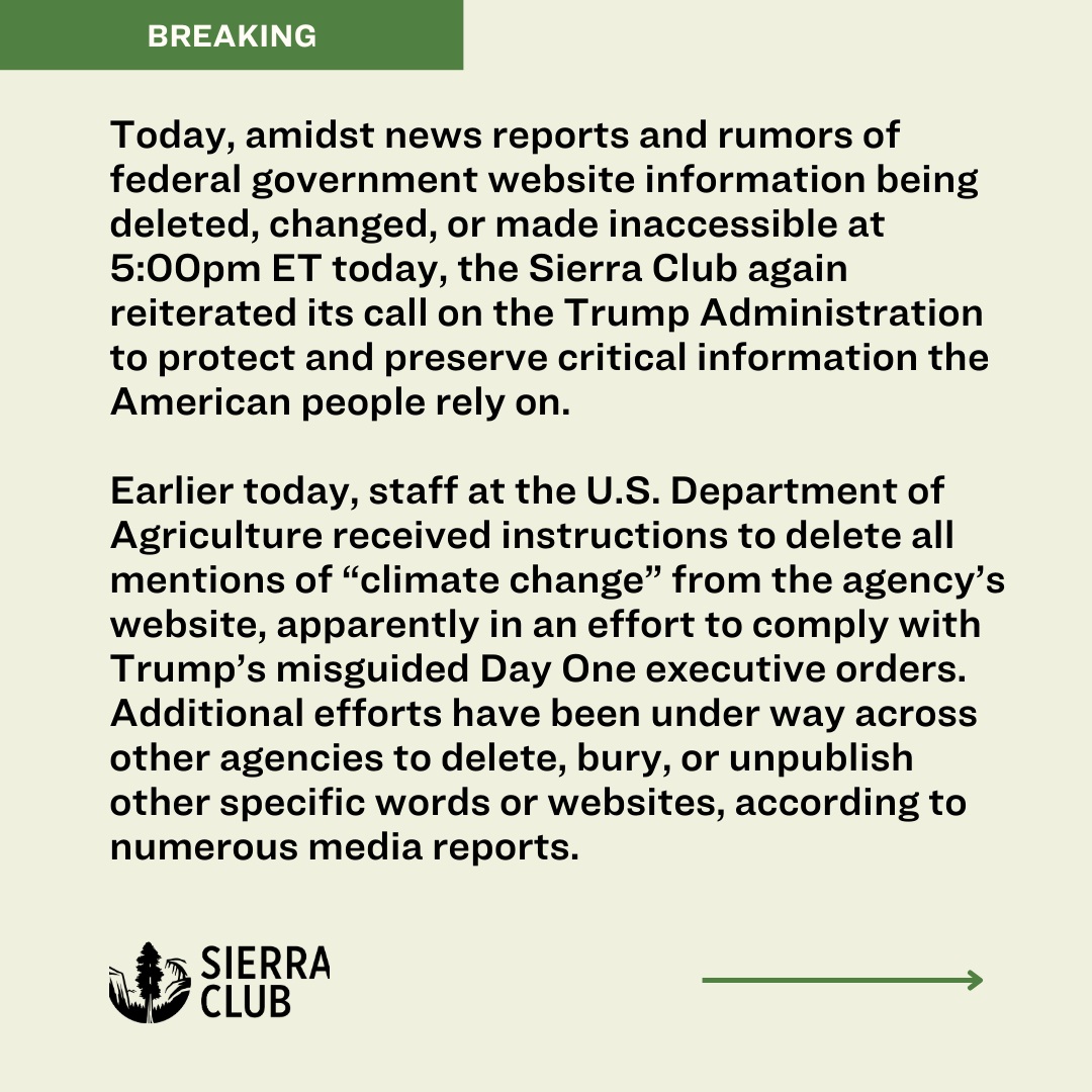 Sierra Club tweet media