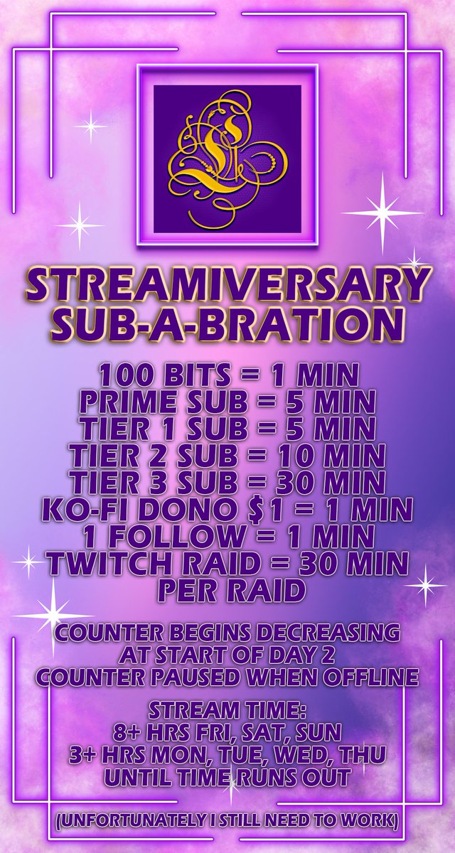 12 hours until Launch!
February 1, 2025 starting at 8 am EST:
<a href="/oneshot_smp/">OneShot SMP</a> Season 8 Launch 
My 3 year Streamiversary Sub-A-Bration!
PLUS: I will be featured on the #Twitch #FrontPage!
Please come celebrate with me! 
twitch.tv/linahun