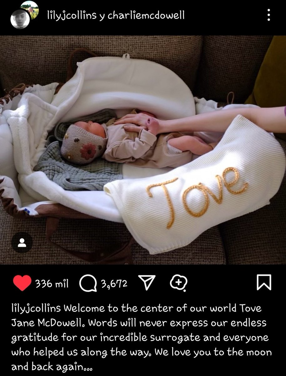 #LilyCollins se convirtió en mamá 🥹