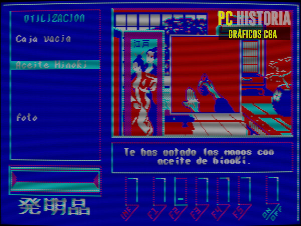 PC__Historia's tweet photo. 🎴 #GEISHA (#CoktelVision, 1990) es una aventura erótica point &amp; click para #DOS. Un científico loco secuestra a Eva para convertirla en una ciber-geisha, y viajaremos a Tokio para salvarla. Incluye minijuegos de cartas, rompecabezas y arcade. ¡Un título curioso para #PC! https://t.co/VcBG2TPESL