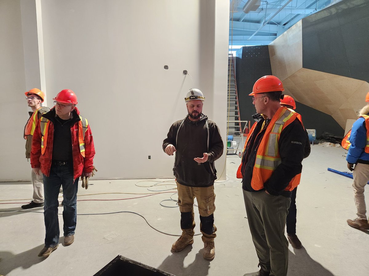 yukonrpmostyn's tweet photo. Minister @JohnStreicker and I were thrilled this week to take a tour of the newest piece of recreational infrastructure in Whitehorse. The new gymnastics facility and climbing wall in Whistlebend will be a state of the art facility. https://t.co/7BaTf67sMe