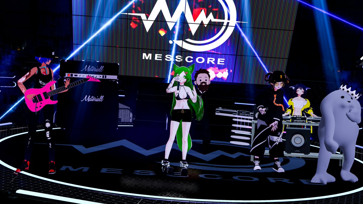 IWieldKeys_VRC's tweet photo. 🎸🎤🎵💕
#MESSCORE #CROWK #VRChat #SocialVR https://t.co/GrXwhR83DA
