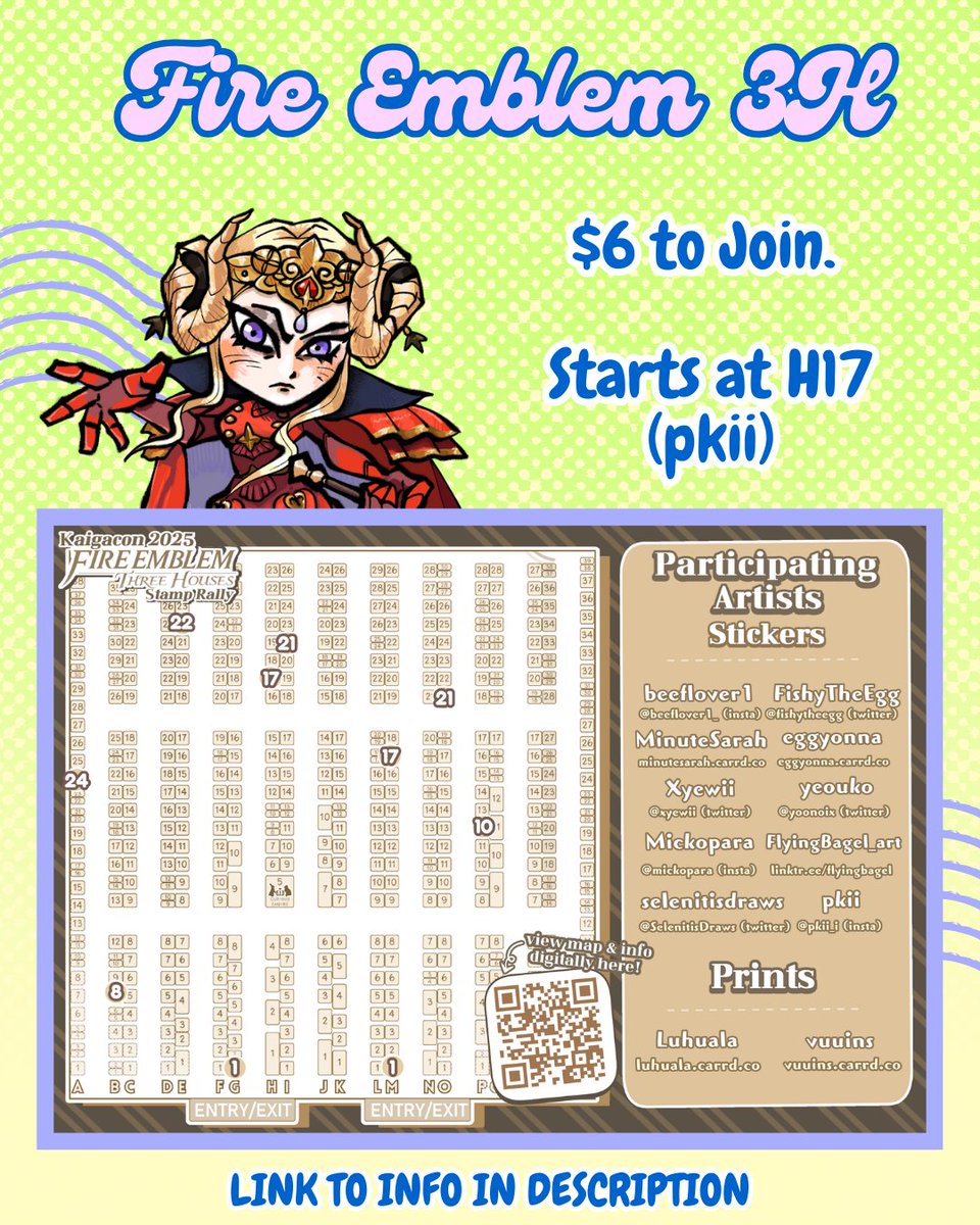 Hey everyone! 👋You can find me at <a href="/KaigaConvention/">⭐ 𝙆𝙖𝙞𝙜𝙖 𝘾𝙤𝙣𝙫𝙚𝙣𝙩𝙞𝙤𝙣 ⭐</a> next weekend (8 + 9th) at Table A24! Find the 🔗for the stamp rallies I'm participating in down below 🐊