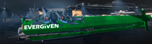 RedRoan17's tweet photo. @_johncrewe ✅Big blue cargo ship from Sq42 trailer, pictured below in the only appropriate livery for something that size. 
❌CNOU Hoverquad
🛠️Full interior redesign of the Constellations. Come on, we're begging for it. https://t.co/PJs4h6H31G