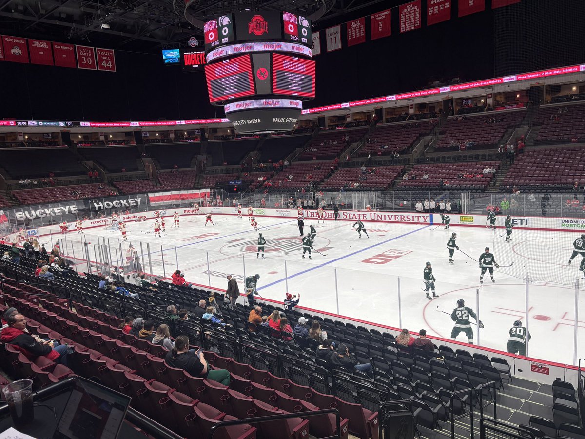 Eric Vah (@ericvah1) on Twitter photo Back in the Schott once again!
No. 11 <a href="/OhioStateMHKY/">Ohio State Men's Hockey</a> looks to sweep No. 2 <a href="/MSU_Hockey/">Michigan State Hockey</a> this weekend and bolster their place in the Big Ten standings!
Join myself, <a href="/matt_kendig/">Matt Kendig</a> and the entire B1G+ crew on <a href="/BigTenPlus/">B1G+</a>!
Puck drops at 7 ET! Back in the Schott once again!
No. 11 <a href="/OhioStateMHKY/">Ohio State Men's Hockey</a> looks to sweep No. 2 <a href="/MSU_Hockey/">Michigan State Hockey</a> this weekend and bolster their place in the Big Ten standings!
Join myself, <a href="/matt_kendig/">Matt Kendig</a> and the entire B1G+ crew on <a href="/BigTenPlus/">B1G+</a>!
Puck drops at 7 ET!