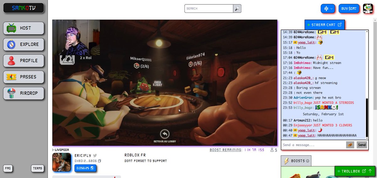 Bro is grinding on Sanko.tv I can’t imagine what it’s going to be like when poker comes back with Sankoscape (maybe)
sanko.tv is the best product from sanko ATM
sanko so gooood