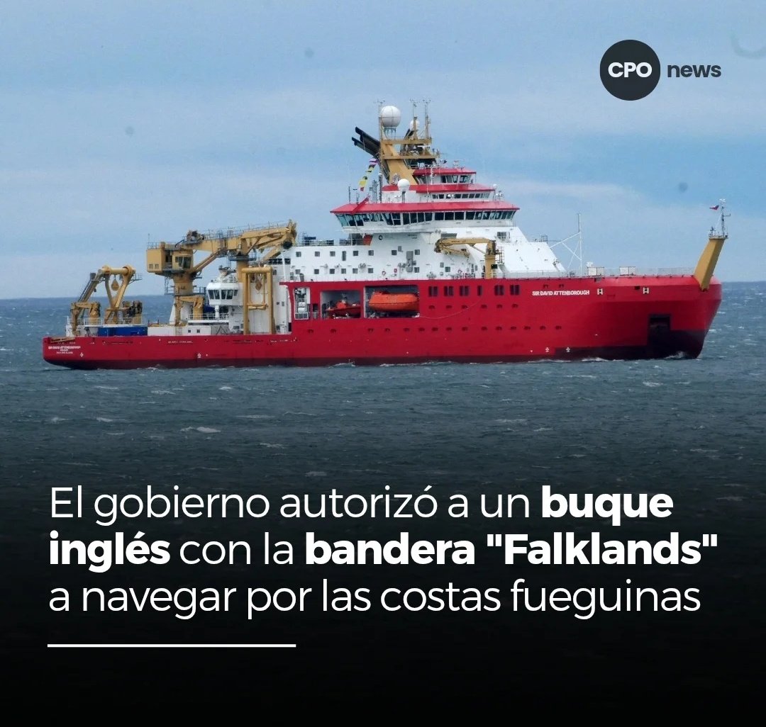 Por qué ningun fiscal esta investigando esto?
El gobierno autoriza a los buques ingleses a investigar nuestro mar y recorrer costas Fueguinas con la bandera inglesa.