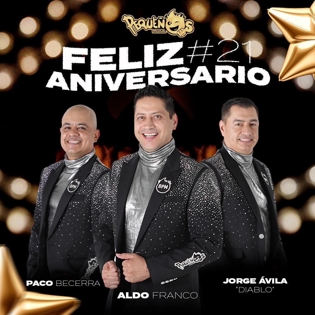 21 Años agredecidos por compartir su talento a esta #PequeFamilia (Aldo Franco)
 (Paco Becerra) (Jorge Avila) 🙏🇲🇽🥳 #Gracias #BPM #AlaskaRecords