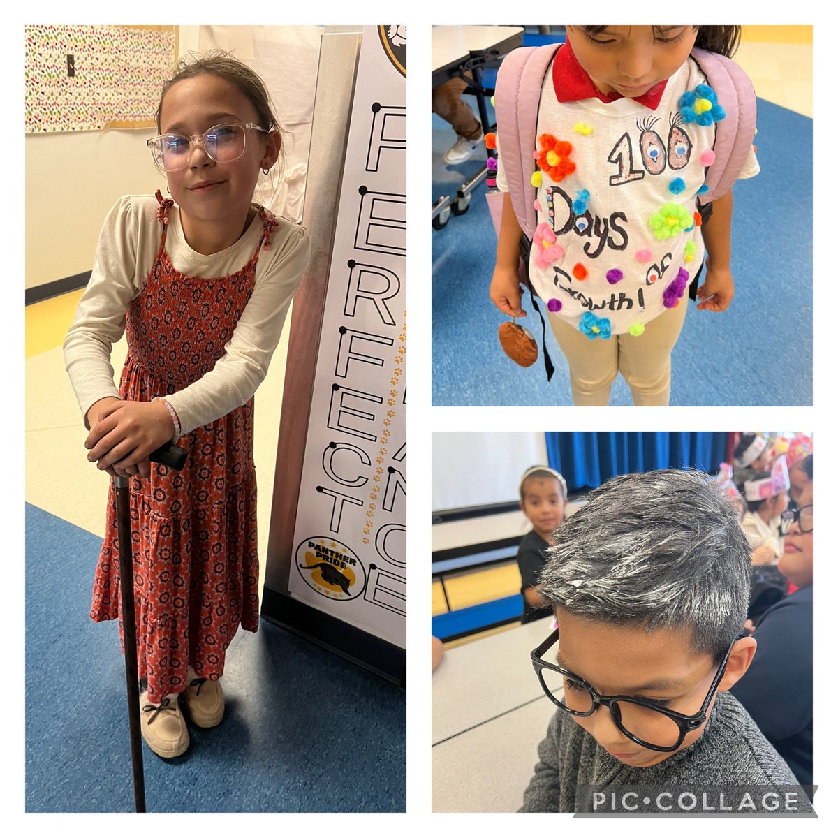 SchulzePanthers's tweet photo. It’s the 100th day, hip, hip hooray! Let’s continue learning and growing at school each day! https://t.co/4oelZKXdj9