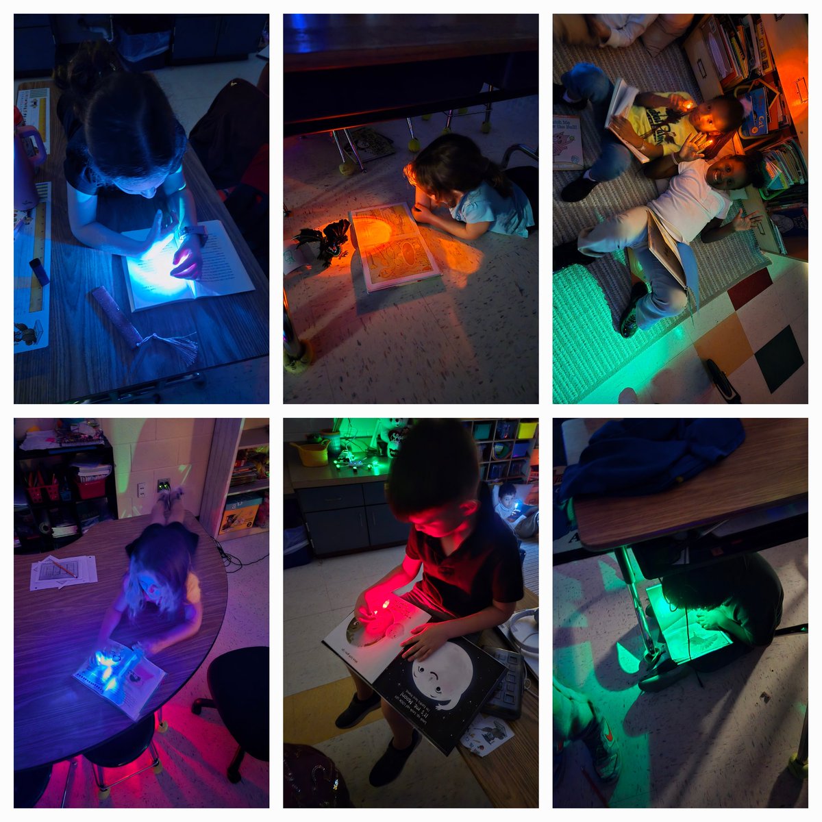 We  put a spotlight on reading today. We used finger lights to read. <a href="/SPEHAWKSNAPLES/">SPEHAWKS</a>