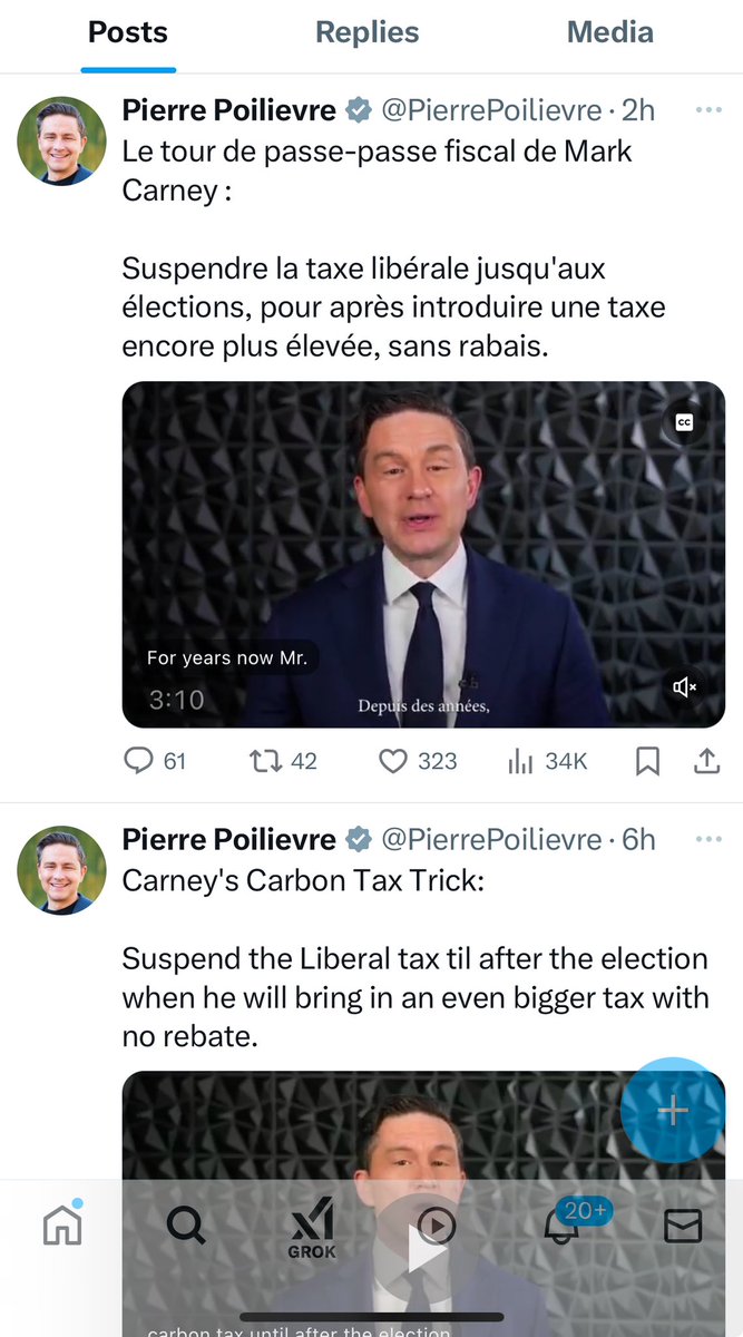 Max Fawcett 🇨🇦🇨🇦🇨🇦🇨🇦🇨🇦 (@maxfawcett) on Twitter photo Not a word from <a href="/PierrePoilievre/">Pierre Poilievre</a> about Donald Trump’s tariffs or the impact on our economy.
But hey, he’s got time to talk about Mark Carney and the carbon tax.
Read the room, sir. Rise to the moment. Canadians are watching. Not a word from <a href="/PierrePoilievre/">Pierre Poilievre</a> about Donald Trump’s tariffs or the impact on our economy.
But hey, he’s got time to talk about Mark Carney and the carbon tax.
Read the room, sir. Rise to the moment. Canadians are watching.