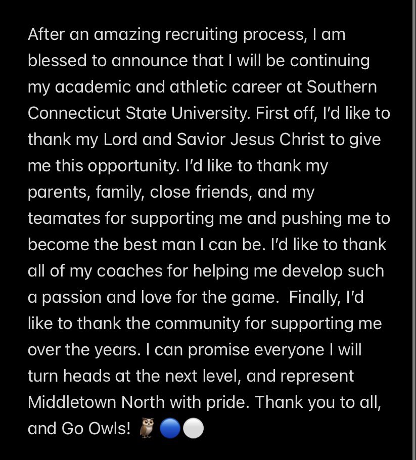 Brody Tooker (@brodytooker) on Twitter photo Beyond blessed to announce that I am 110% committed to Southern Connecticut State University (<a href="/SCSUFB/">SCSU Football</a> )
Thank you for this opportunity.
<a href="/CoachEggerling/">Coach Eggerling</a> <a href="/CoachHavens11/">Dave Havens</a> <a href="/CoachWeiss24/">John Weiss</a> Beyond blessed to announce that I am 110% committed to Southern Connecticut State University (<a href="/SCSUFB/">SCSU Football</a> )
Thank you for this opportunity.
<a href="/CoachEggerling/">Coach Eggerling</a> <a href="/CoachHavens11/">Dave Havens</a> <a href="/CoachWeiss24/">John Weiss</a>