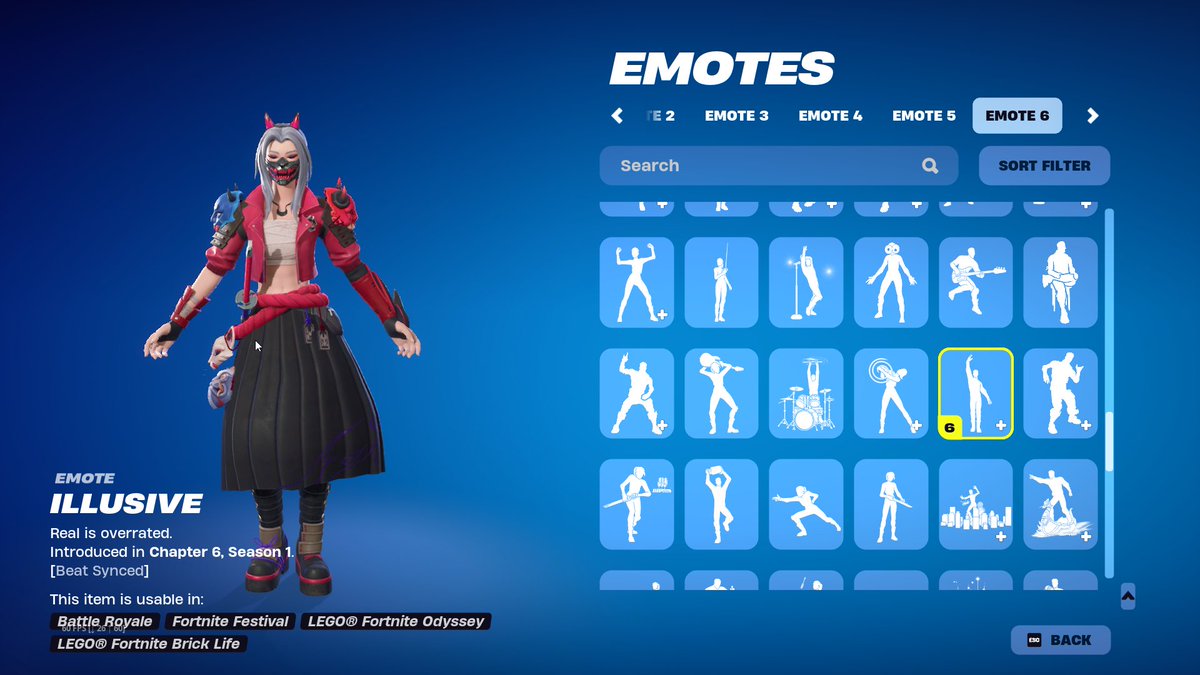 TheSverh's tweet photo. @FortniteStatus Hey @FortniteStatus, I just noticed that new emote "Illusive" is not Icon-Series rarity and Haruko of the Masks is not Crew-series rarity. https://t.co/NsPf7COjbY
