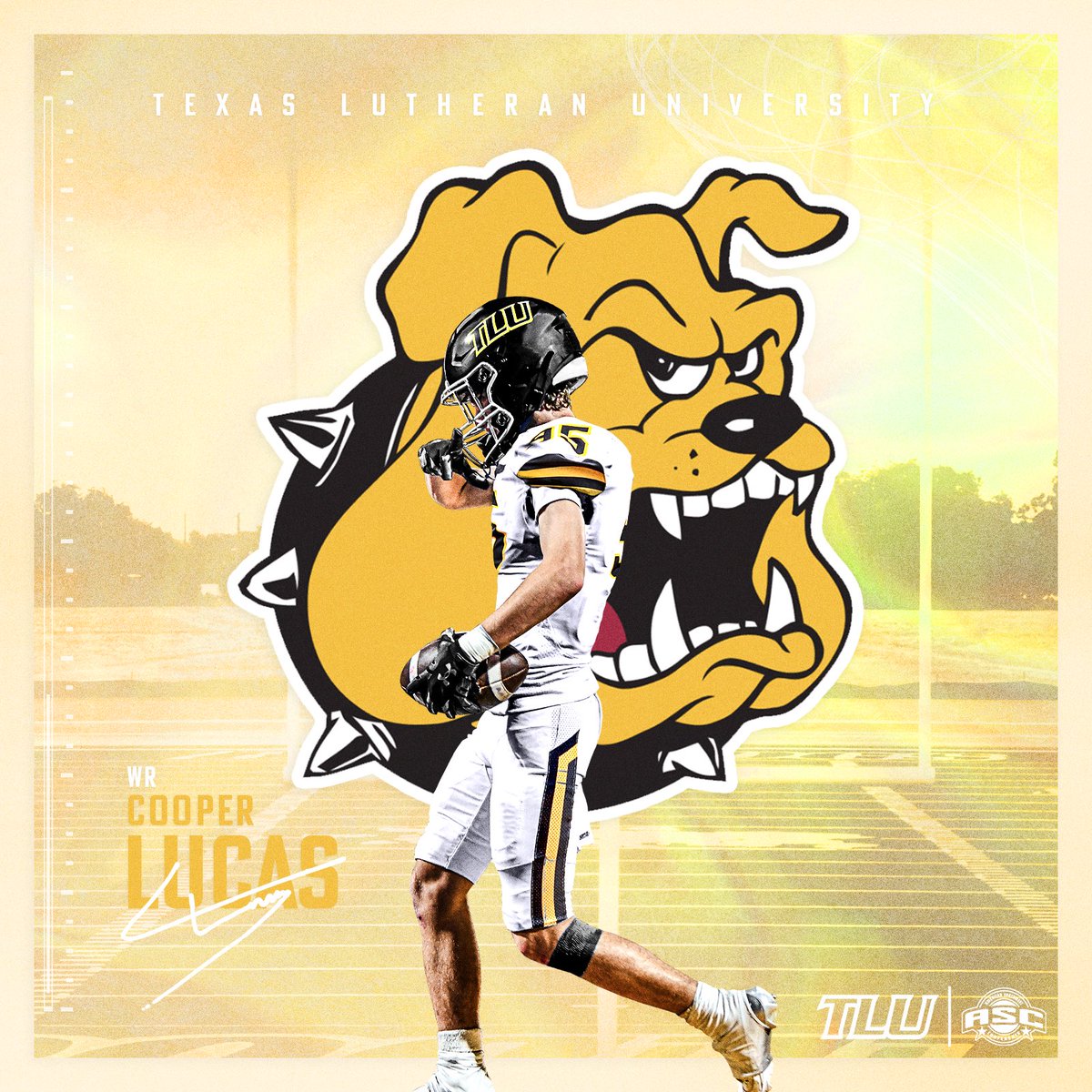 Cooper lucas (@cooperlucas1321) on Twitter photo Beyond blessed to announce that i will be furthering my academic and athletic career at TLU. Thank you God for putting me in this position and thank you to everyone who has helped me along the way!
#pupsup
@abseckbhfb <a href="/CoachNelson_/">Chance Nelson</a> <a href="/Coachstephens82/">Mitchell Stephens</a> <a href="/Coach_GarciaJ/">Coach Johnny Garcia Jr.</a> Beyond blessed to announce that i will be furthering my academic and athletic career at TLU. Thank you God for putting me in this position and thank you to everyone who has helped me along the way!
#pupsup
@abseckbhfb <a href="/CoachNelson_/">Chance Nelson</a> <a href="/Coachstephens82/">Mitchell Stephens</a> <a href="/Coach_GarciaJ/">Coach Johnny Garcia Jr.</a>