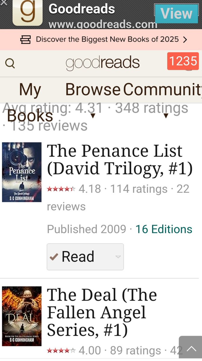 SCCunningham8's tweet photo. A shout-out to @goodreads folk. Thank you for the kind reviews ❤️ I love you! ❤️
Any Goodreaders out there? Come join us 📚
#goodreadsauthor #goodreads #bookreviews #booklovers #books #goodreadsreview  #goodreadschallenge2025 #thrillerbooks #thrillerreads  https://t.co/kcZouq0c9i https://t.co/ZmQ9AIUCOc