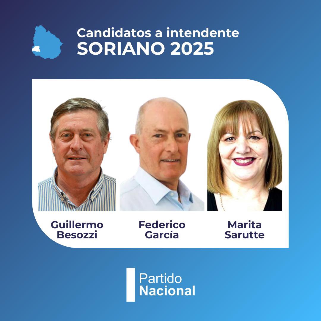 Partido Nacional (@pnacional) on Twitter photo ⚪️🔵 El <a href="/PNACIONAL/">Partido Nacional</a> proclama a <a href="/besozzi_guille/">Guillermo Besozzi</a>, Federico García y Marita Sarutte como candidatos a la Intendencia de #Soriano ⚪️🔵 El <a href="/PNACIONAL/">Partido Nacional</a> proclama a <a href="/besozzi_guille/">Guillermo Besozzi</a>, Federico García y Marita Sarutte como candidatos a la Intendencia de #Soriano