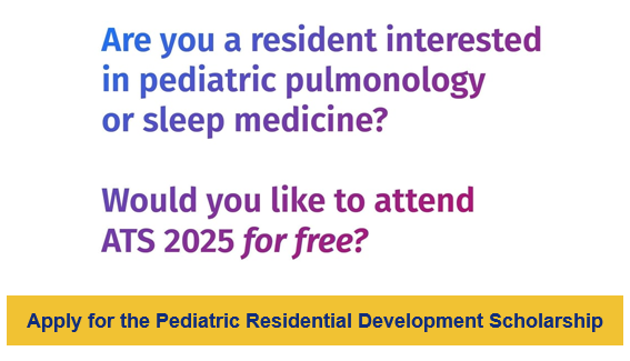 Residents interested in pediatric pulmonology or sleep medicine are invited to apply for the Pediatric Residential Development Scholarship to attend #ATS2025. Deadline is March 10! conference.thoracic.org/attendees/awar…