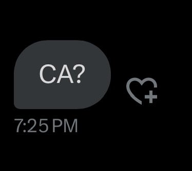 moonpay's tweet photo. it’s always “CA?” and never “how was your day?” https://t.co/Dlv2FJMDi0