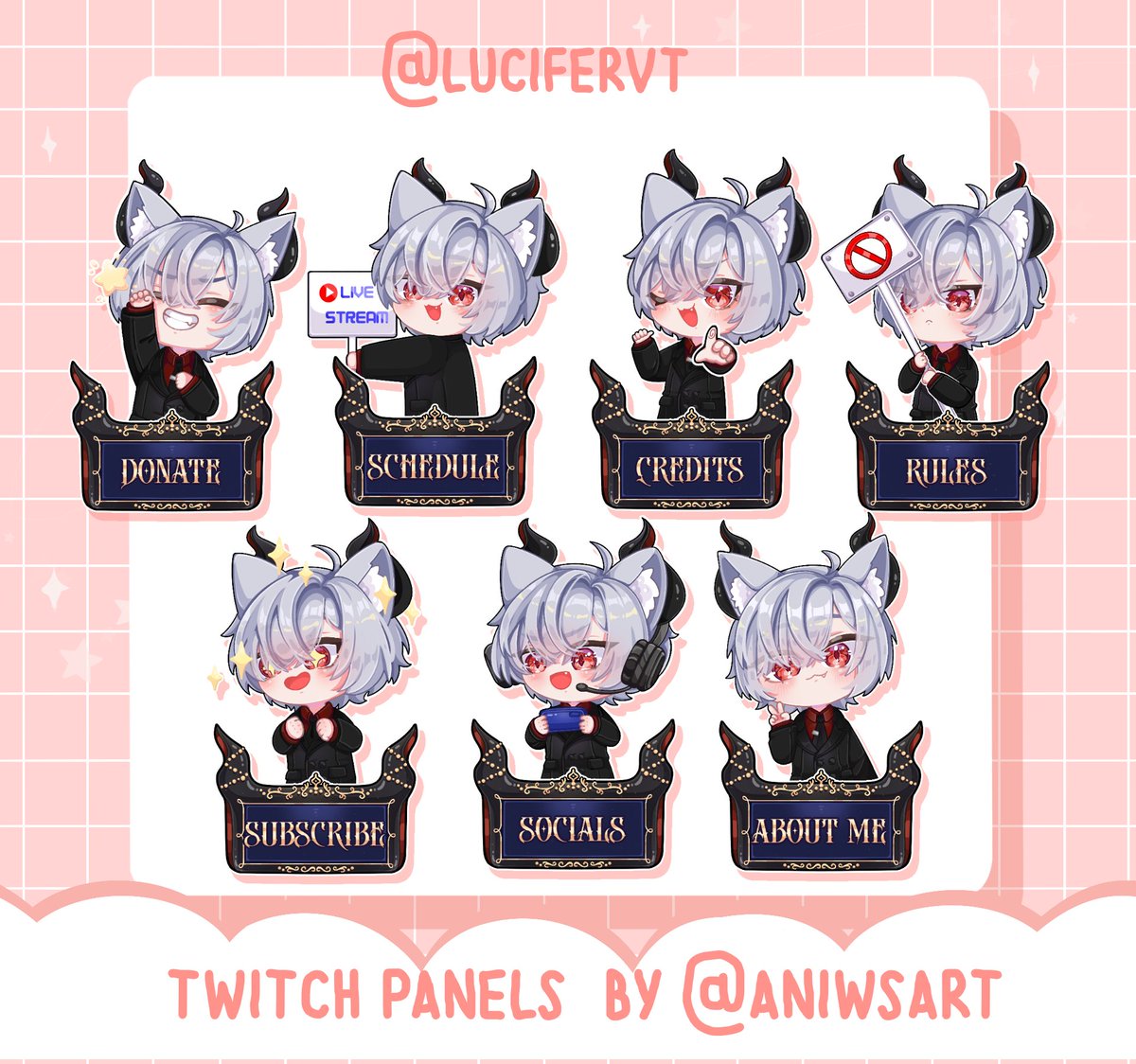 ∧,,,∧
(  ̳• · • ̳)
/    づ♡ comm chibi panels for <a href="/LuciferVT__/">Lucifer😈🤍</a> thank you <3

  ✦ ♡+⟳ are appreciated✦ 

#VGenComm | #vgenopen  | #twitch | #chibi | #illustration | #art | #cute |  #VtuberEN |#VTuberUprising  |#Commission | #Vtuber |