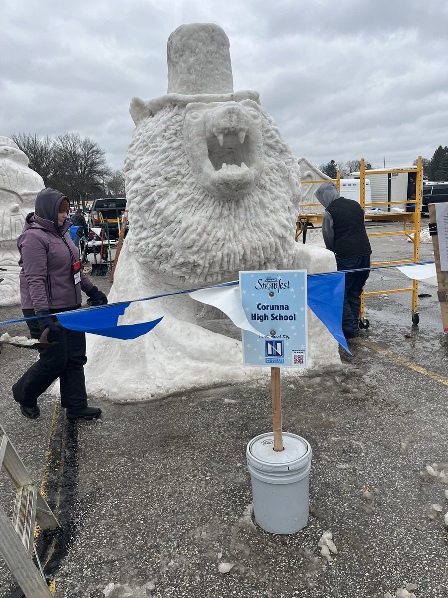 The Heartbeat of Corunna (@hbocorunna) on Twitter photo The Corunna Ice 🧊 Sculpting Team finished 3rd out of 19 teams at the Frankenmuth Snow Fest.
Teachers Kelly Rowe & Robyn Lentz led the team that included <a href="/Corunna_HS/">Corunna High School</a> students, McKenna Brown, Austin Sweet, Kayla Hook, Morgan Bowling & Angelina Alcantara <a href="/ChrisRo93555670/">Chris Rowe</a> The Corunna Ice 🧊 Sculpting Team finished 3rd out of 19 teams at the Frankenmuth Snow Fest.
Teachers Kelly Rowe & Robyn Lentz led the team that included <a href="/Corunna_HS/">Corunna High School</a> students, McKenna Brown, Austin Sweet, Kayla Hook, Morgan Bowling & Angelina Alcantara <a href="/ChrisRo93555670/">Chris Rowe</a>