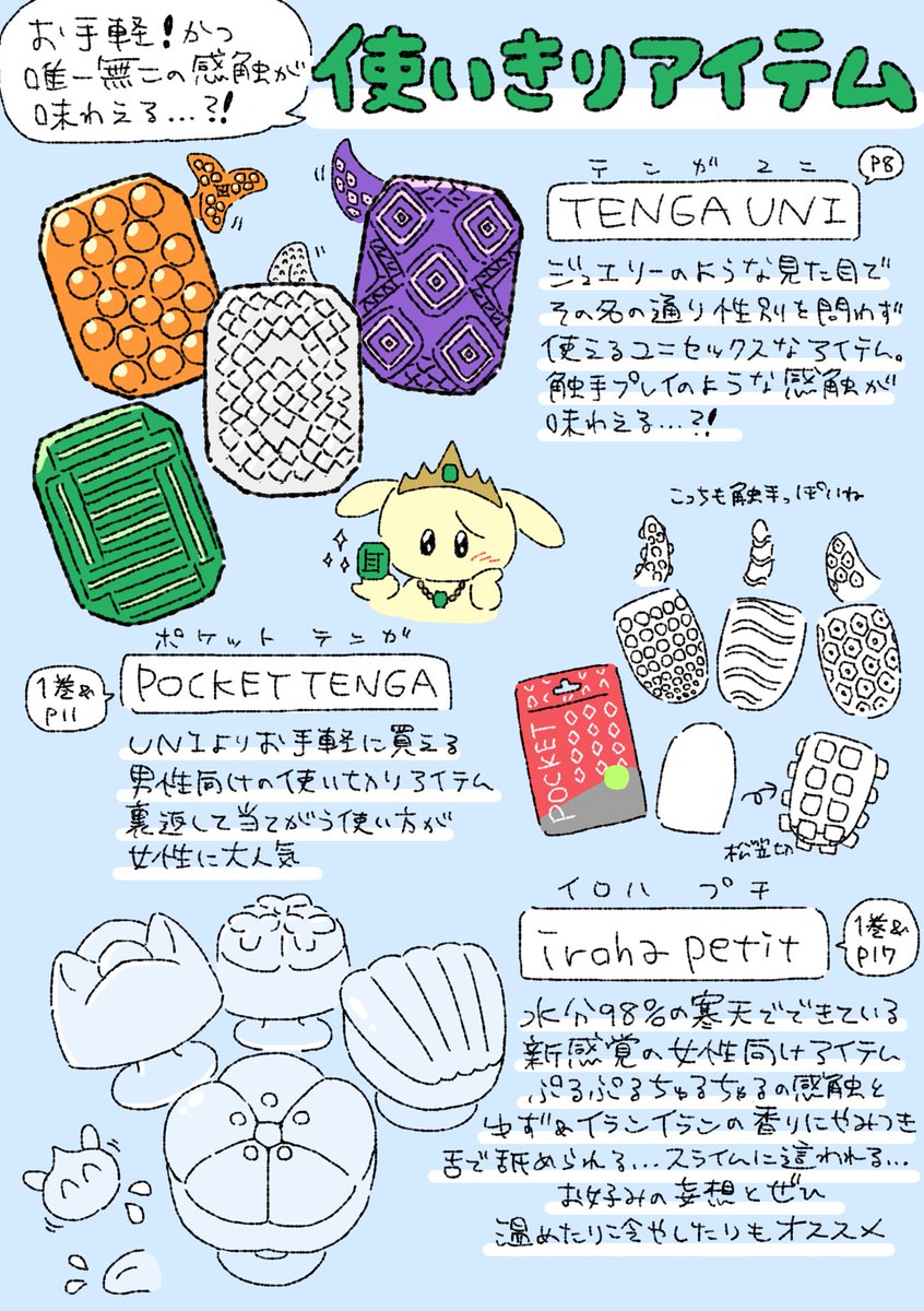 『ノンタン@モブうさぎのエロくない!楽しい!ラブグッズレポ本2 』出ました!!
ラブグッズをメインとした性にまつわる商品やサービスを実際に体験してみたレポをまとめた電子同人誌です!!
リンク先にもっとサンプルあるので覗いてみてね!👇👇
※R-18です🔞
https://t.co/KMcFLwspsH #booth_pm