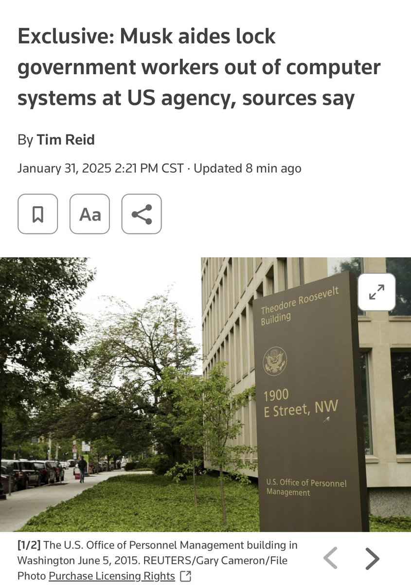 The decision by aides to Elon Musk to lock career civil servants out of critical computer systems at the Office of Personnel Management (OPM) indeed represents a significant concern for national security. This unprecedented move raises critical questions about the concentration