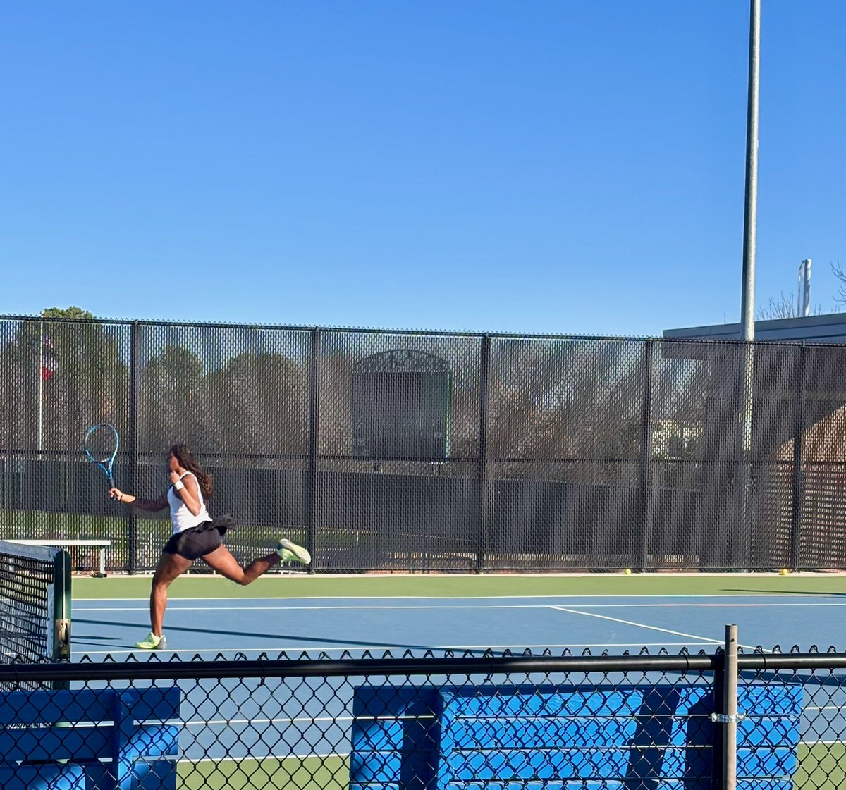 MikinleyJamison's tweet photo. Great win in the Guyer Doubles bracket tournament today! Competed with some great teams. 🎾  @guyertennis @GuyerAthletics @GuyerGirlsTrack #multisportathlete #senior2025 https://t.co/c1E9Vctm9r