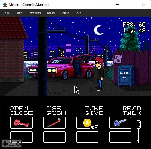 I promised you all. First REAL scene!😵 This is SUPER NINTENDO 🤩. Created from scratch, the demo will be available on Monday! 
I think you will all like the result. 📺🕹️
kickstarter.com/projects/crone…
#snes #homebrew #PointNClickFriday