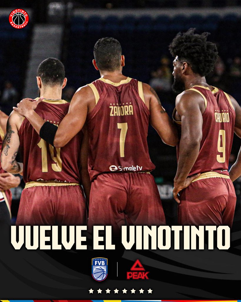 v1nobasketball's tweet photo. 🇻🇪¡𝗩𝗨𝗘𝗟𝗩𝗘 𝗘𝗟 𝗩𝗜𝗡𝗢𝗧𝗜𝗡𝗧𝗢!🤩🎽

🔜 El presidente de la FVB Hanthony Coello dio a conocer que nuestra selección nacional de baloncesto volverá a la indumentaria VINOTINTO 🤩 posteriormente a la tercera ventana clasificatoria a la AmeriCup 2025 🏆

#JuntosSomosMas 🇻🇪 https://t.co/lO8odb8gjy