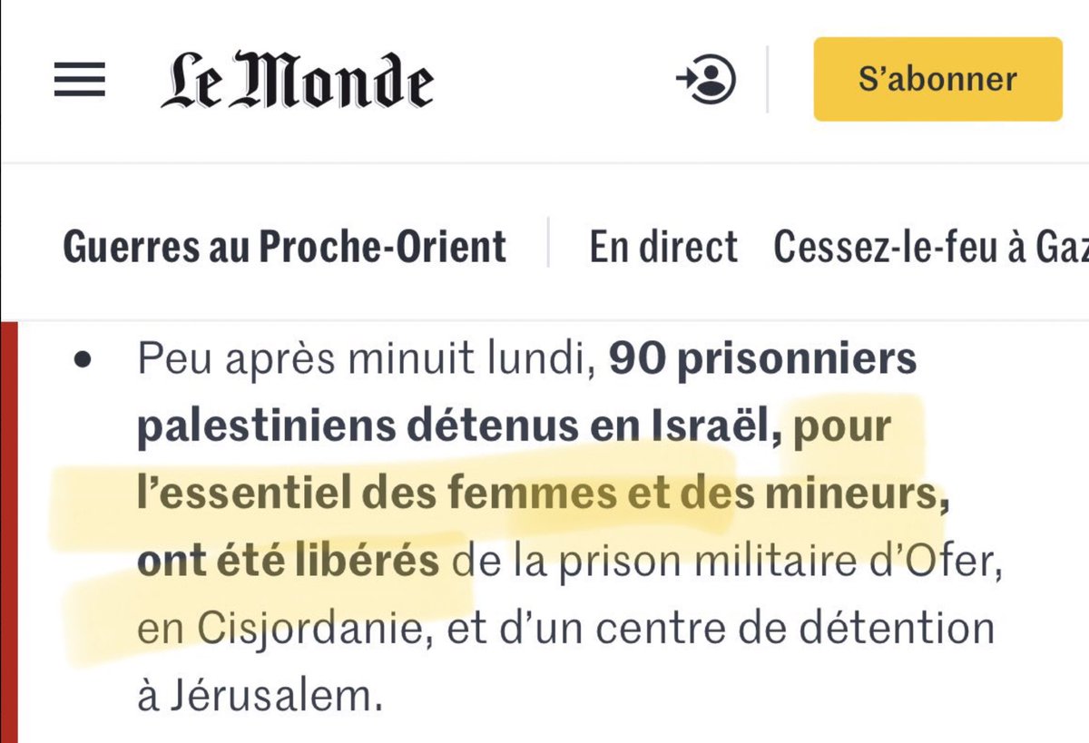 Marcuszszsz's tweet photo. @CitizenStream_M Donc : Les otages sont des prisonniers de guerre car ce sont des soldates. Elles ont été super bien traitées et même protégées des bombes. Et les prisonniers « terroristes » sont en réalité des femmes et des ados détenus sans procès, violés et torturés dans les geôles de Tsahal. https://t.co/kZiF0khGSD