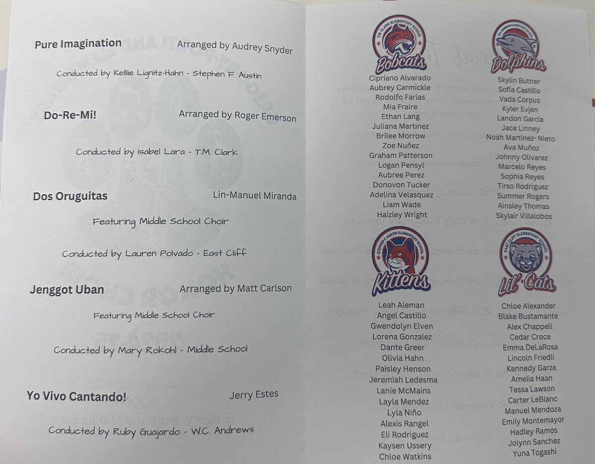 Our Gregory-Portland Elementary Honor Choir’s rendition of “Pure Imagination” was absolutely spectacular! Huge kudos to our incredible elementary music teachers and secondary choir directors for nurturing and showcasing our young Wildcat voices. #CelebrateTexasPublicSchools #txed