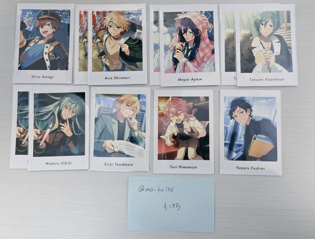 【交換】あんスタ ぱしゃっつ vol.5

譲
P→零薫友也光創紅郎宙夏目斑レオ嵐泉燐音こはくひなたゆうたみか宗スバル真緒北斗翠忍鉄虎一彩藍良マヨイ巽渉英智桃李弓弦

↓↓↓ツリー続きます