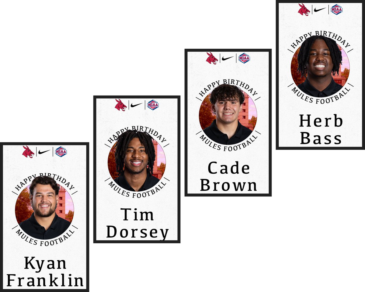 UCMFootballTeam's tweet image. January was a special month! @kyan_franklin @CadeBrown_9_ @HerbBass2 @DonovynO @ethancsloan @KeyonButler14 @Kendalharmon5 @Dizzysladedean @Stonedean4 @isaacmonty127 @TimothyDorsey_ @KaedynOdermann 12 bdays #EPIC 🎂