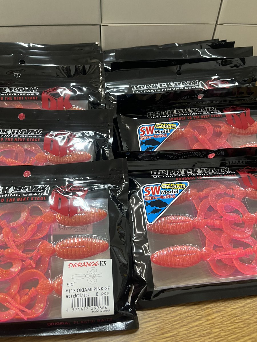 _DRANCKRAZY's tweet image. DERANGE EXの新色が入庫しました‼️
#113 OKIAMI PINK GF
#114 OKIAMI PINK SF

ただいま検品中です‼️
もうしばらくお待ちくださいませ‼️

@dranckrazy

#DRANCKRAZY #dranckrazy #ドランクレイジー
#DERANGE
#bassfishing #バス #bass