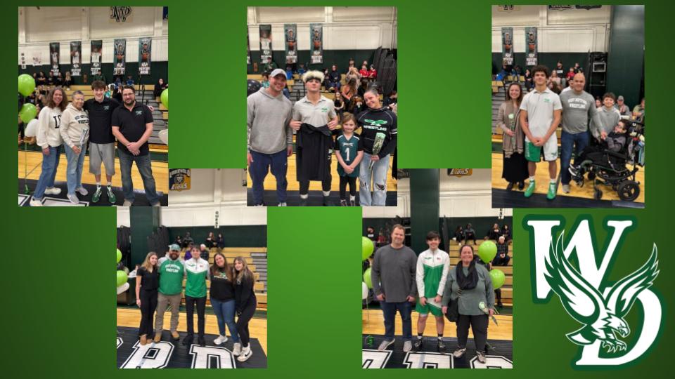 Eagles defeated Haddon Twp on the mats tonight 72-6 on Senior Night.  Thank you to our seniors; Anthony Conway, Grady Gasparovic, Caleb Jackson, Zach Peterson and Owen Entrekin; for raising the bar for all of us.🦅🤼‍♂️