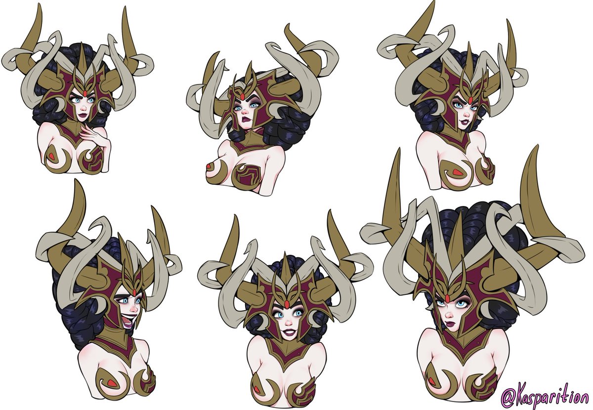 I was commissioned for this little Morathi sticker-pack, but I never get paid, maybe he didn't like the result, I don't know, but in the end it will go to all of you