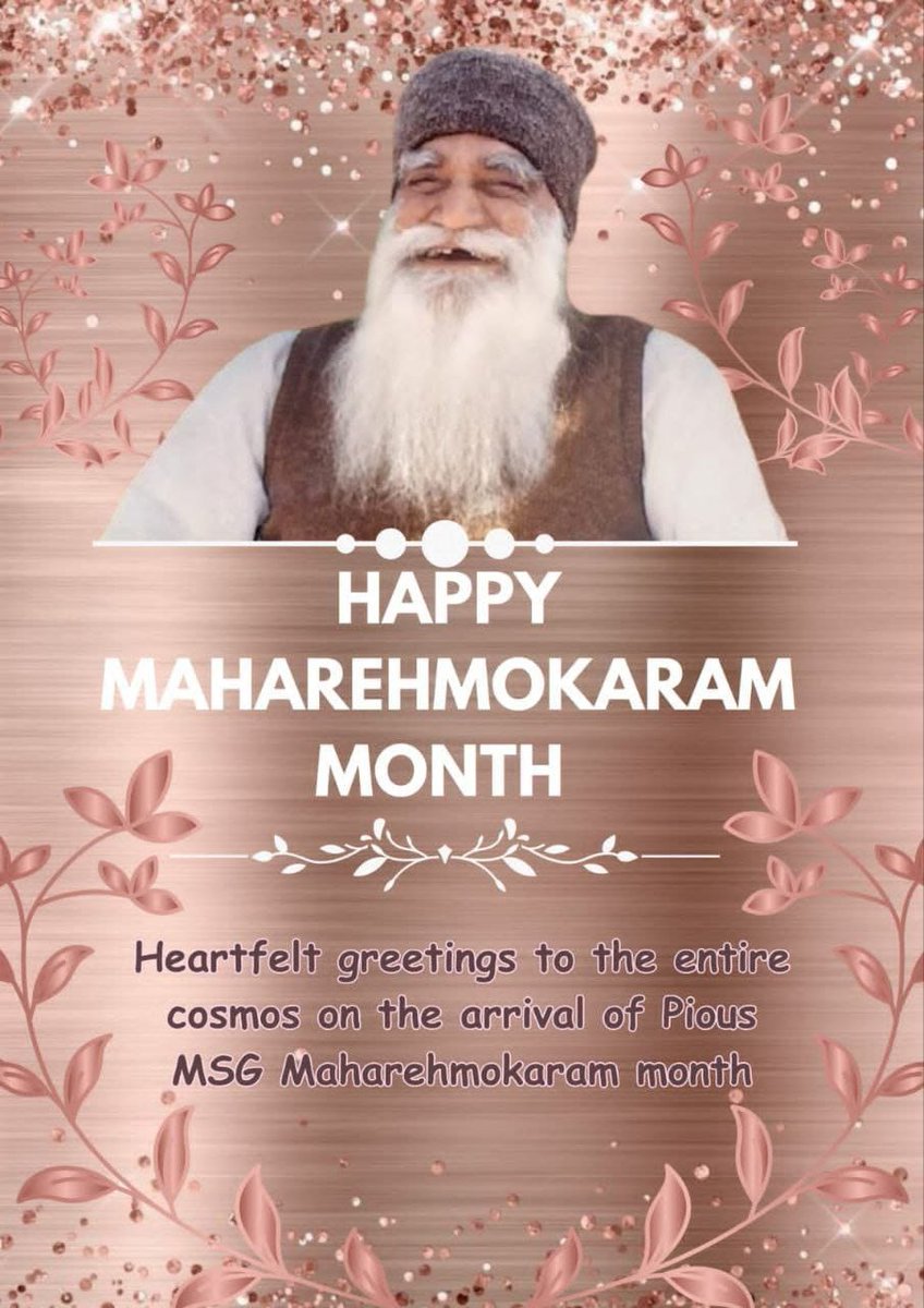 Muskan_mutneja's tweet photo. Today is very special day for Dera Sacha Sauda as Shah Satnam Ji Maharaj was honored as a second guru of spirituality by Shah Mastana Ji who connected people with name of God. Devotees with Saint Dr MSG Insan celebrate this whole month by doing welfare works.
#MahaRehmokaramMonth https://t.co/0tJr2JjIEm