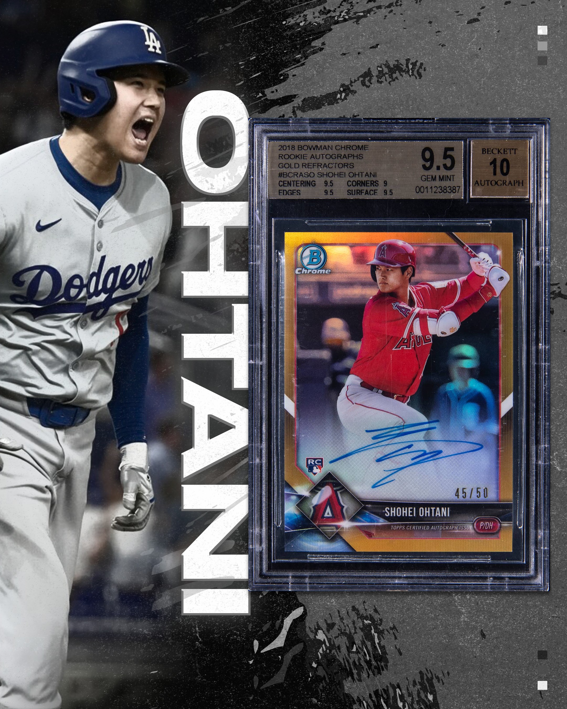 Bowman Chrome NATIONAL 大谷翔平 25シリ PSA10（大谷のイメージ