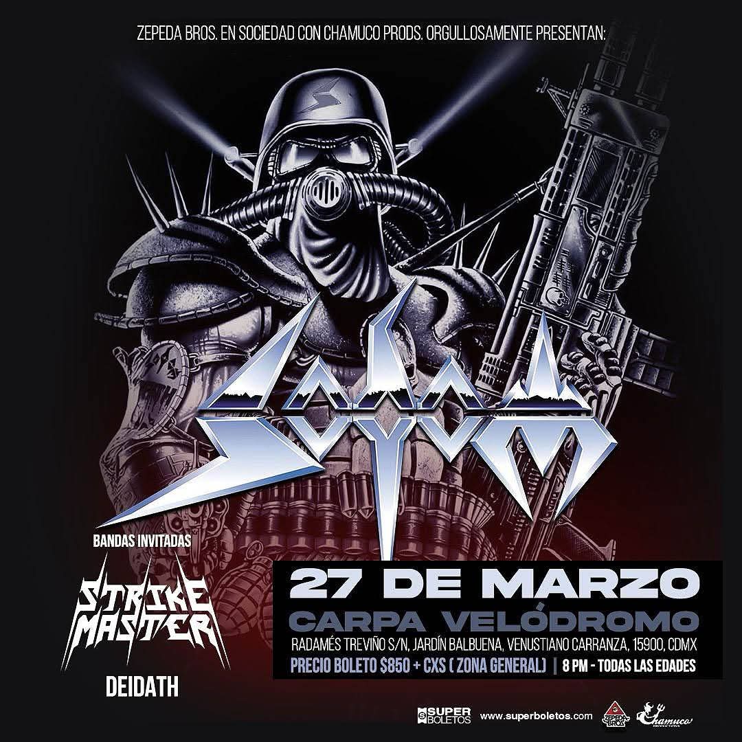 intensemetal666's tweet image. SODOM REGRESA

27 de marzo en Carpa Velódromo con Strike Master y Deidath

Una producción de @ZepedaBros y @chamucoprods 

@strikemaster666 @de #StrikeMaster #Deidath #metal #metalhead #IntenseMetal #Sodom