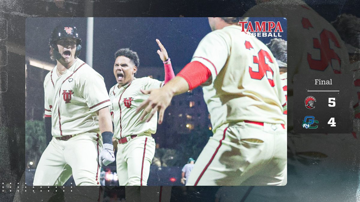 Kevin Karstetter hits a walk-off for the win‼️

#TampaBaseball⚾️ #StandAsOne🛡️