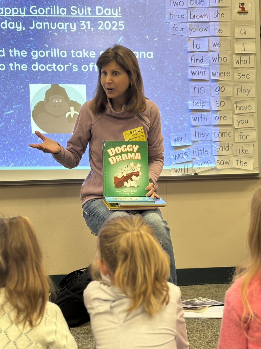 The AM and PM kindergarten crews had so many questions for local author Andra Gillum! We loved learning about her pups and the writing process! Thanks for inspiring our youngest authors and illustrators!