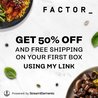 I am proud to be sponsoring  @ FactorMeals during my  streams this month.  If you are looking for fast, easy and delicious meals FactorMeals is for you.  “Get 50% off and free shipping on your first Factor box using my link!” strms.net/factor75_wowgr…  #Factor5Partner