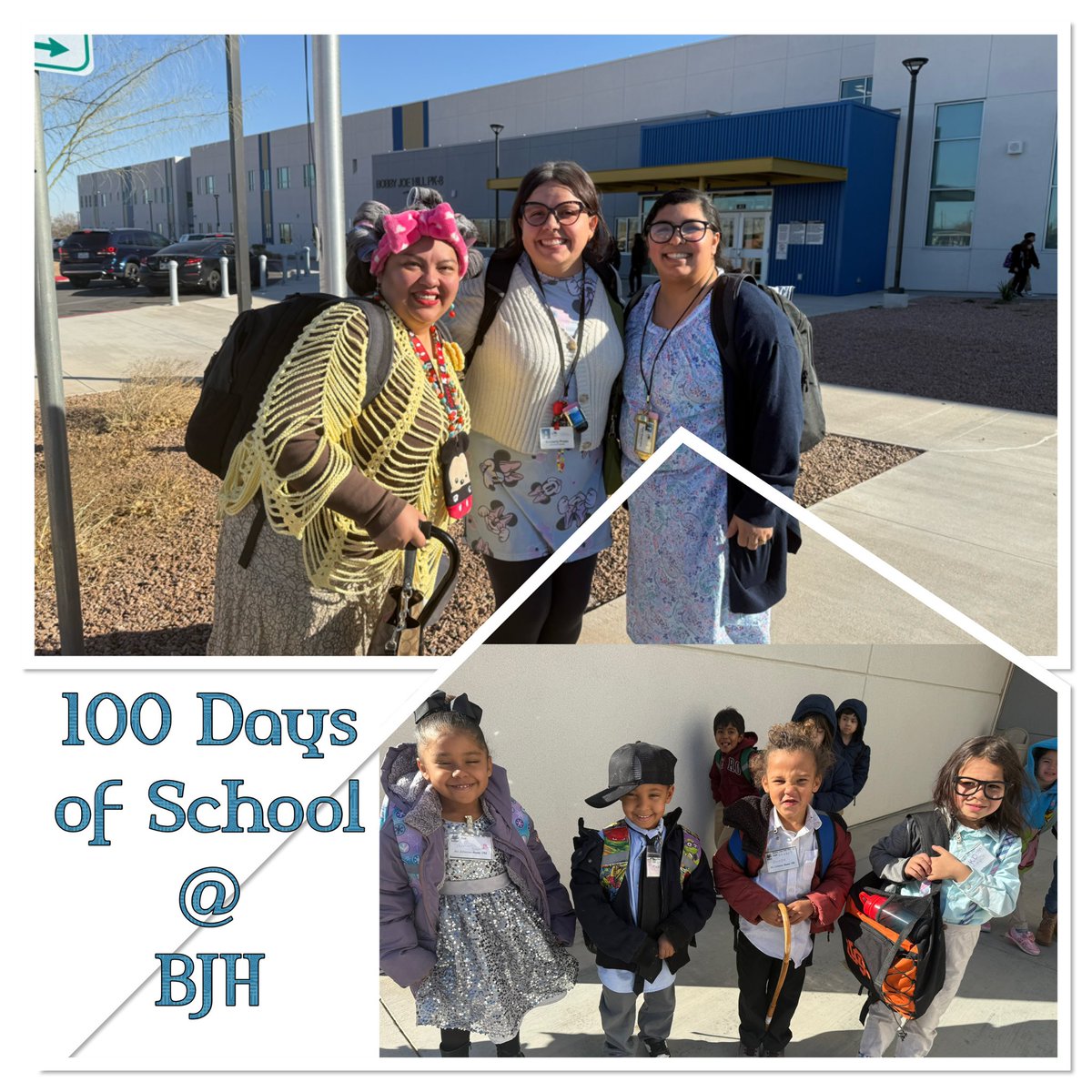 Celebrating 100 fabulous days <a href="/bobbyjoehillep/">Bobby Joe Hill PK-8 EPISD</a> with <a href="/Jones_EPISD/">Shari Jones, Ed.S.</a>