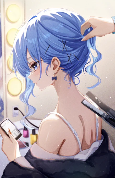 Live前のすいちゃん#ほしまちぎゃらりー 