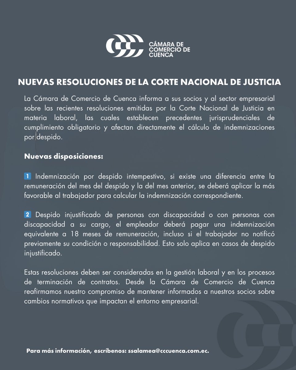 cccuenca's tweet image. 📢 𝗔𝗧𝗘𝗡𝗖𝗜Ó𝗡 𝗦𝗢𝗖𝗜𝗢𝗦, 𝗡𝗨𝗘𝗩𝗔𝗦 𝗥𝗘𝗦𝗢𝗟𝗨𝗖𝗜𝗢𝗡𝗘𝗦 𝗗𝗘 𝗟𝗔 𝗖𝗢𝗥𝗧𝗘 𝗡𝗔𝗖𝗜𝗢𝗡𝗔𝗟 𝗗𝗘 𝗝𝗨𝗦𝗧𝗜𝗖𝗜𝗔 ⚖️