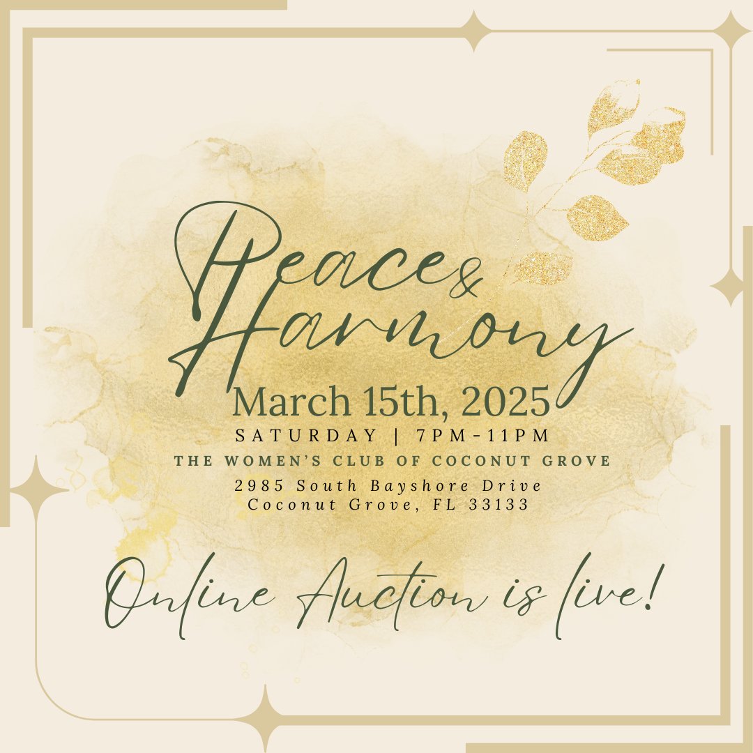 🌟 The Wait Is Over!🌟

🎉 The P&amp;H 2025 Online Auction is LIVE! Place your BIDS from 2/1-3/15 and get your Peace &amp; Harmony Gala tickets 🎟 using the link in our BIO!

#PH2025 #BidForGood #PlaceyourBIDS #PeaceAndHarmonyGala #SupportSaferCommunities #GiveBack #onlineauction