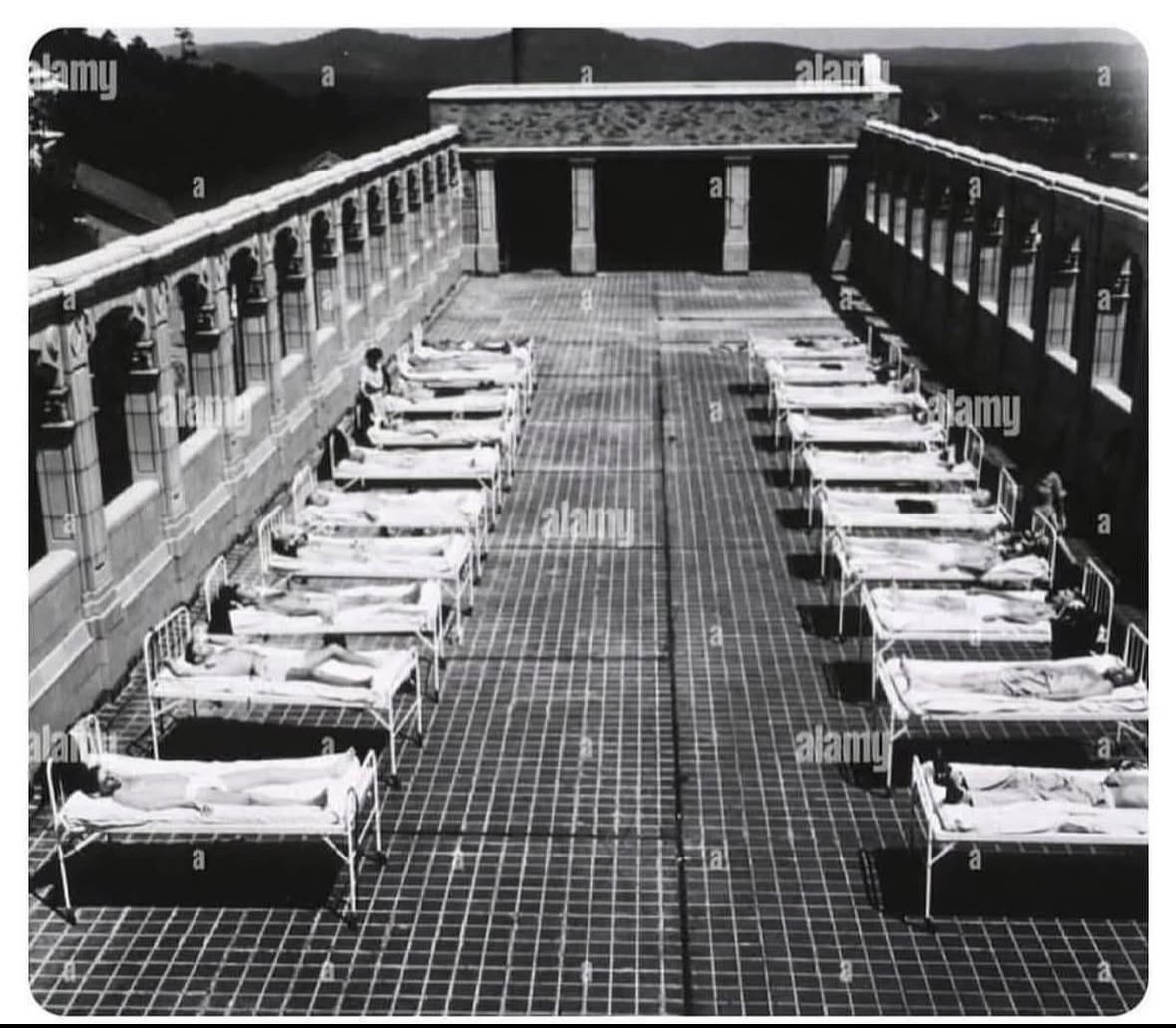 AlpacaAurelius's tweet image. Old hospitals used to have sun decks because they knew how healing it was

Today we’re terrified of the sun and we recommend people wear sunscreen indoors

Weve fallen so far