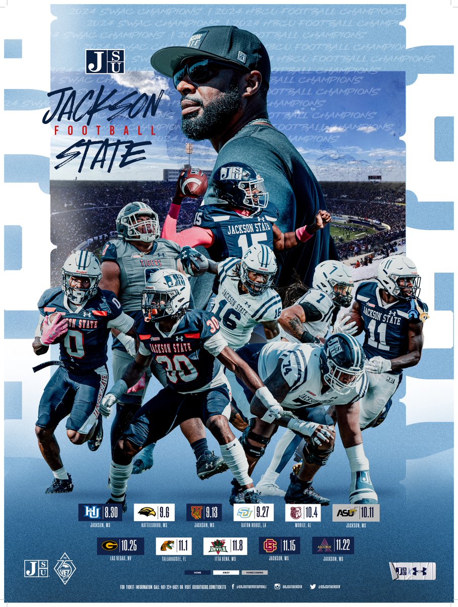Jackson State Athletics (@gojsutigers) on Twitter photo The 2025 <a href="/gojsutigersfb/">Jackson State Football</a> is hereโผ๏ธ
๐ | bit.ly/40XiMha
#TheeILove | #BleedTheeBlue The 2025 <a href="/gojsutigersfb/">Jackson State Football</a> is hereโผ๏ธ
๐ | bit.ly/40XiMha
#TheeILove | #BleedTheeBlue